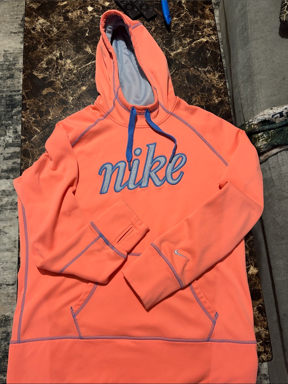 Nike Coral Pink Hooded Performance Pullover